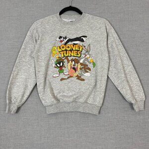 Looney Tunes Graphic Sweatshirt Womens Medium Grey